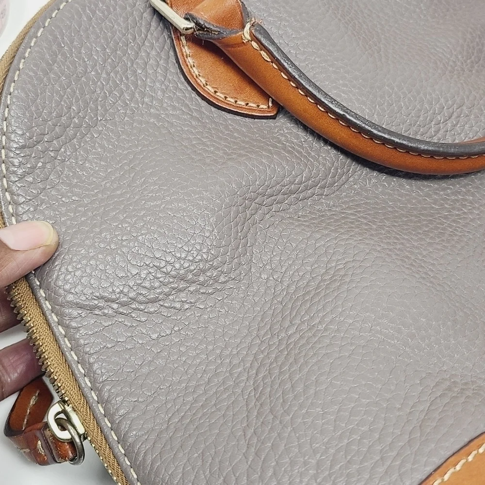 Dooney & Bourke | Women's Gray Pebble Zip Satchel Bag (One Size)